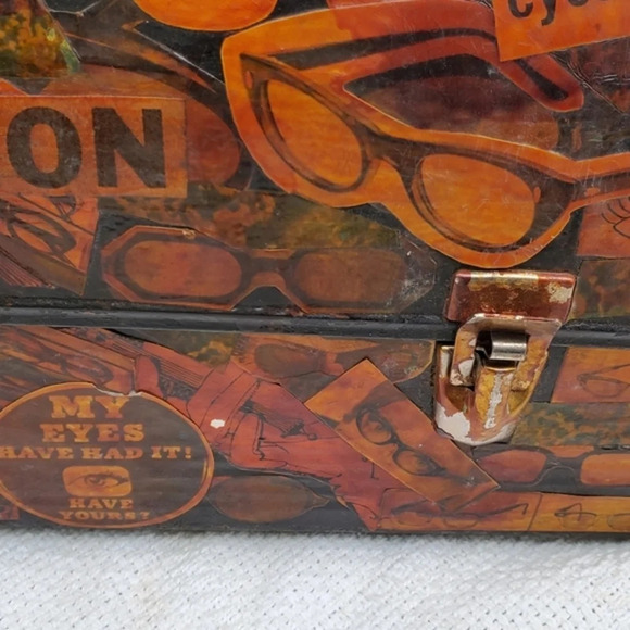 1970s Decoupage lunchbox bag - Picture 6 of 13